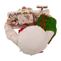 Kurt Adler 11in Fabrichã‰ With Gingerbread Train Christmas Santa Figurine