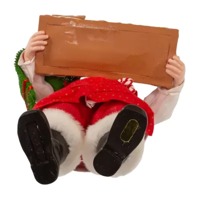 Kurt Adler 11in Fabrichã‰ With Gingerbread Train Christmas Santa Figurine