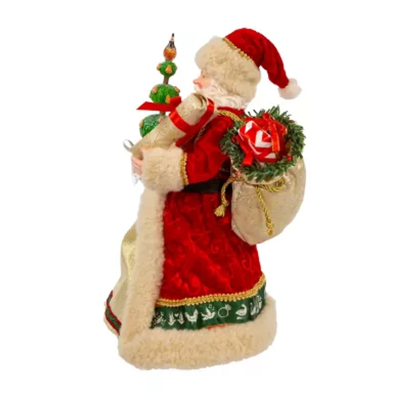 Kurt Adler 10.5-Inch Fabriché Musical 12 Days of Christmas Santa