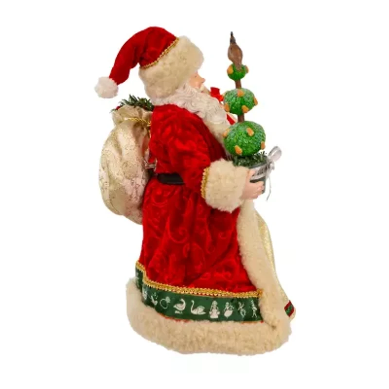 Kurt Adler 10.5-Inch Fabriché Musical 12 Days of Christmas Santa