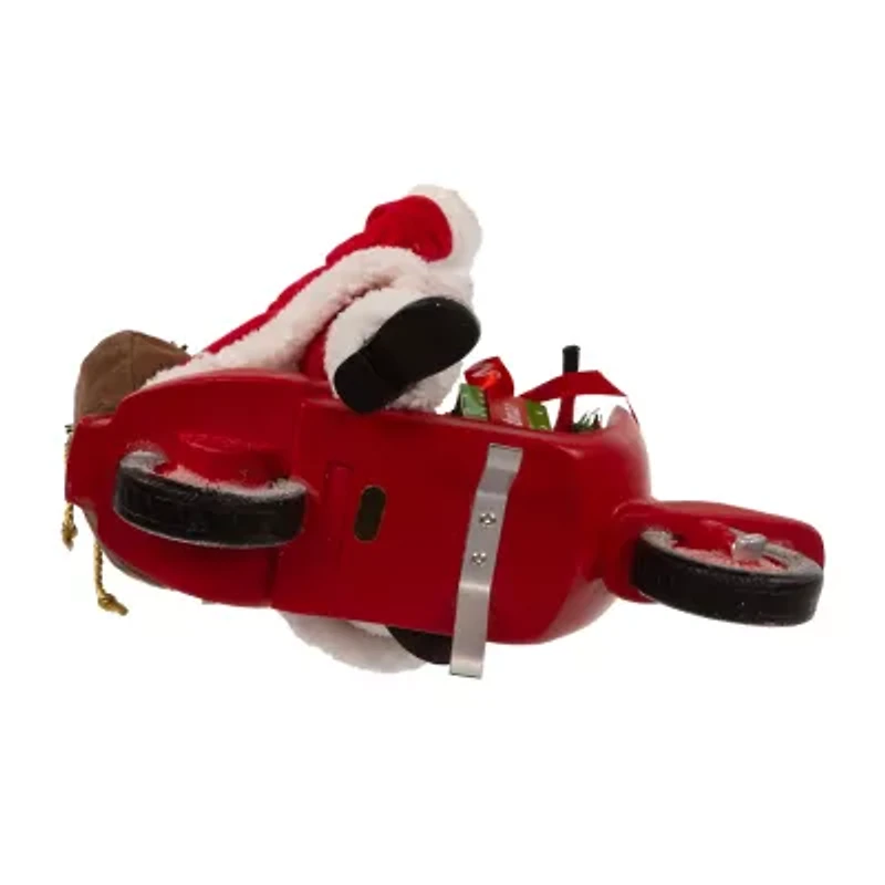 Kurt Adler 10-Inch Fabriché Santa on Scooter