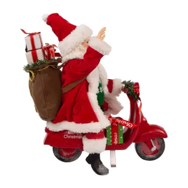 Kurt Adler 10-Inch Fabriché Santa on Scooter