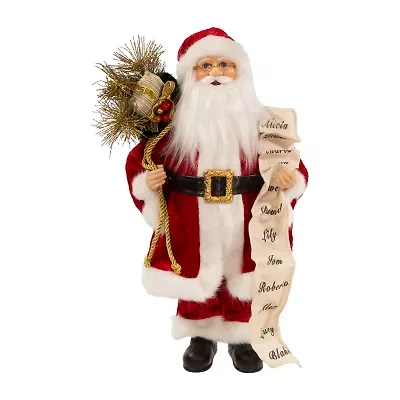 Kurt Adler 17.25-Inch Kringle Klaus Tradition With List Christmas Santa Figurine