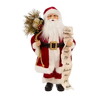 Kurt Adler 17.25-Inch Kringle Klaus Tradition With List Christmas Santa Figurine