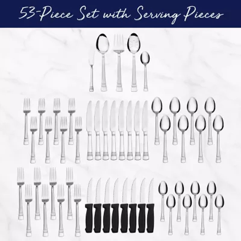 Pfaltzgraff Sapphire Bay 53-pc. Flatware Set