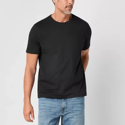 St. John's Bay Super Soft Mens Crew Neck Short Sleeve Stretch Fabric T-Shirt