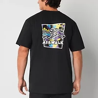 Airwalk Mens Crew Neck Short Sleeve Regular Fit Big and Tall Graphic T-Shirt