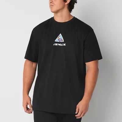Airwalk Mens Crew Neck Short Sleeve Regular Fit Big and Tall Graphic T-Shirt