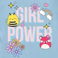 Little & Big Kid Girls Round Neck Short Sleeve Regular Fit Squishmallows Graphic T-Shirt