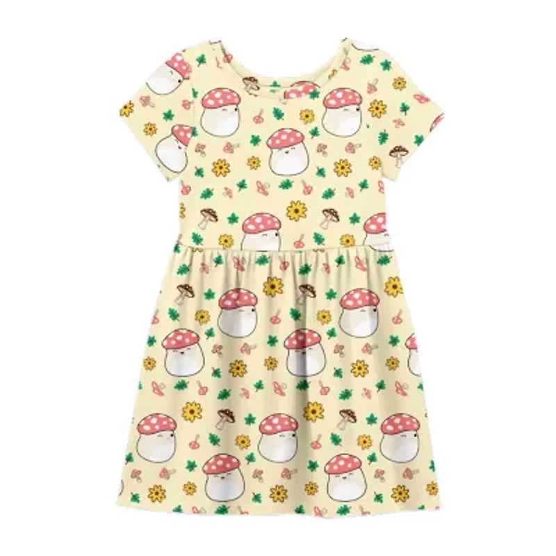 Big Kid Girls 2-pc. Short Sleeve Squishmallows A-Line Dress