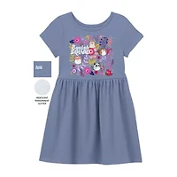 Big Kid Girls 2-pc. Short Sleeve Squishmallows A-Line Dress
