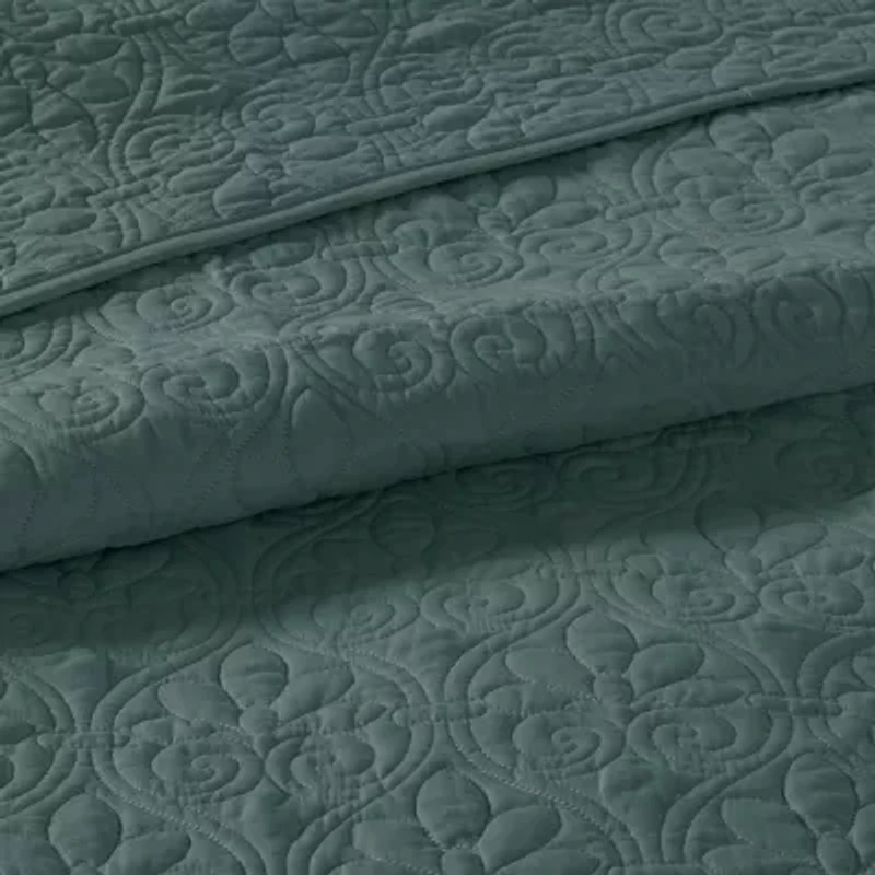 Madison Park Mansfield Antimicrobial Treated Reversible Quilt Set