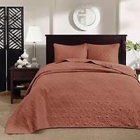 Madison Park Mansfield Oversized Antimicrobial Treated 3pc Bedspread Set