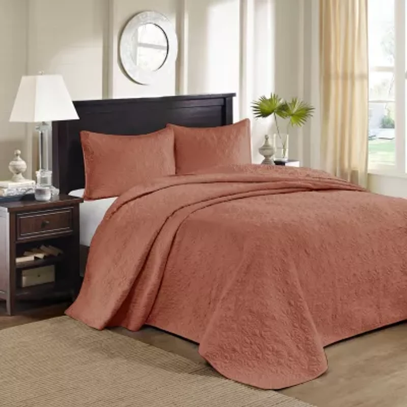 Madison Park Mansfield Oversized Antimicrobial Treated 3pc Bedspread Set