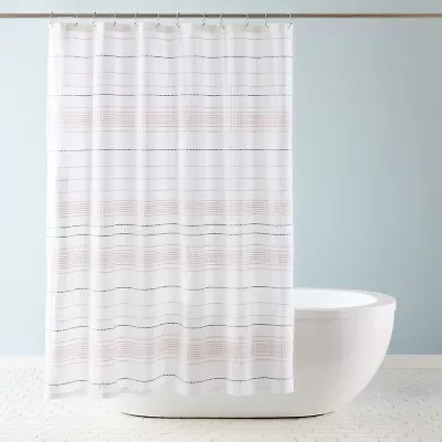 Town And Country Solana Stripe Grey Shower Curtain