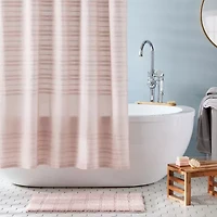 Town And Country Sophia Stripe Blush Stripe Shower Curtain