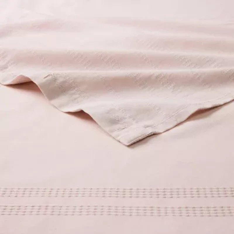 Town And Country Sophia Stripe Blush Stripe Shower Curtain