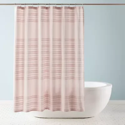 Town And Country Sophia Stripe Blush Stripe Shower Curtain