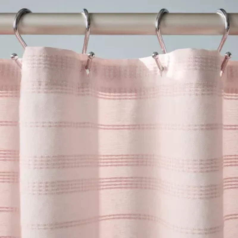 Town And Country Sophia Stripe Blush Stripe Shower Curtain