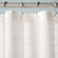 Town And Country Sophia Stripe White Shower Curtain