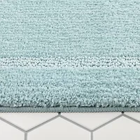 Town And Country Border White Bath Rug
