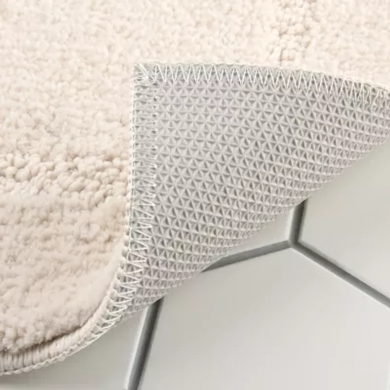 Town And Country Border Beige Bath Rug