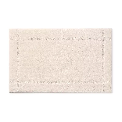 Town And Country Border Beige Bath Rug