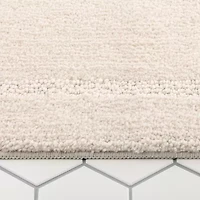 Town And Country Border Beige Bath Rug