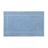 Town And Country Border Blue Bath Rug