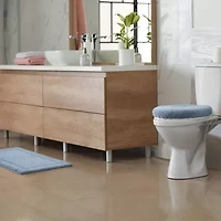 Town And Country Border Blue Bath Rug