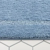 Town And Country Border Blue Bath Rug