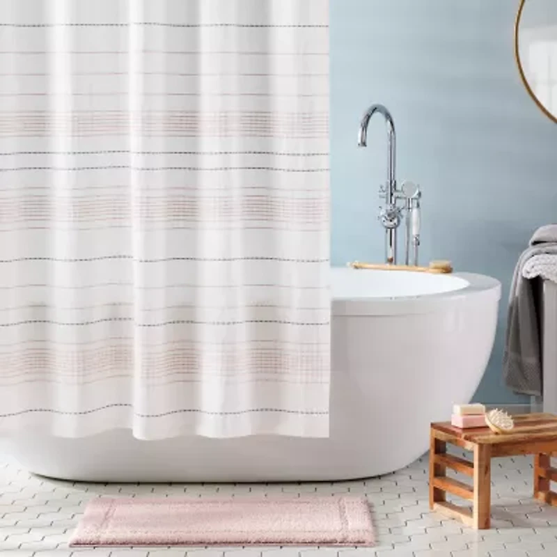 Town And Country Border Blush Bath Rug