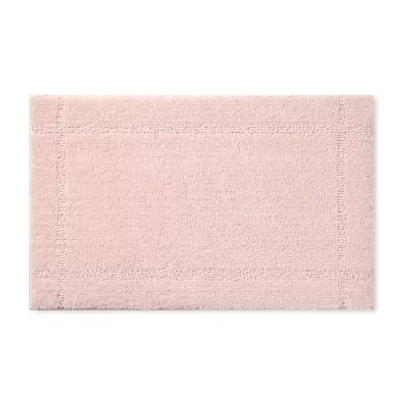 Town And Country Border Blush Bath Rug