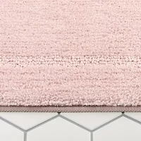 Town And Country Border Blush Bath Rug