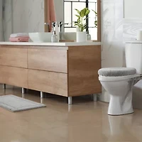 Town And Country Border Grey Bath Rug