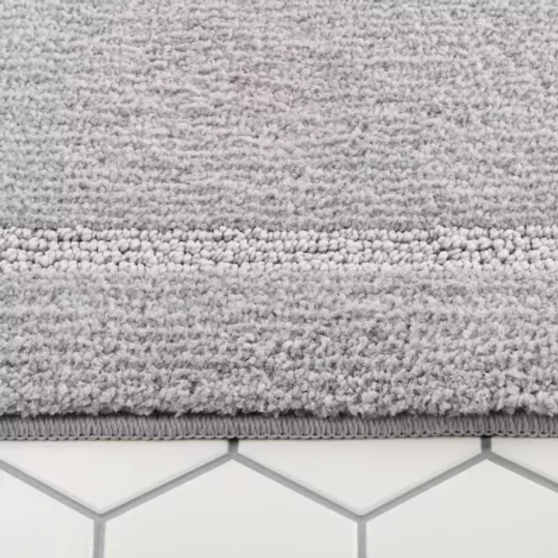 Town And Country Border Grey Bath Rug