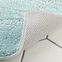 Town And Country Windowpane Aqua Bath Rug
