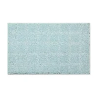 Town And Country Windowpane Aqua Bath Rug