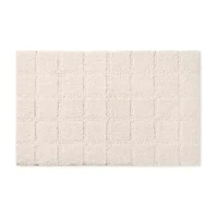 Town And Country Windowpane Beige Bath Rug