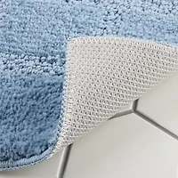 Town And Country Windowpane Blue Bath Rug