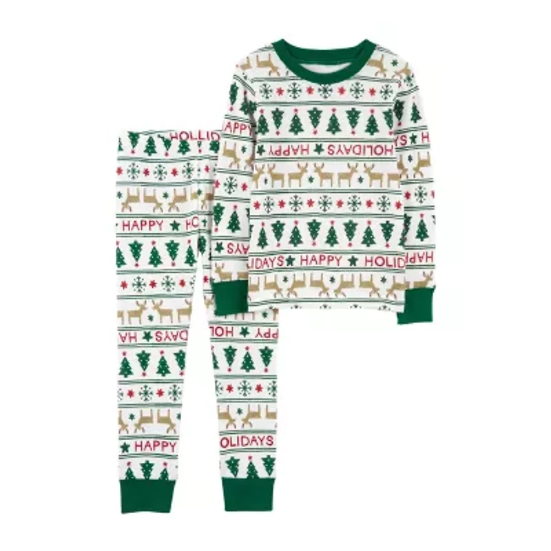 Carter's Toddler Unisex Rib Crew Neck Long Sleeve 2-pc. Matching Family Pajama Sets