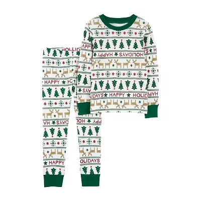 Carter's Toddler Unisex Rib Crew Neck Long Sleeve 2-pc. Matching Family Pajama Sets