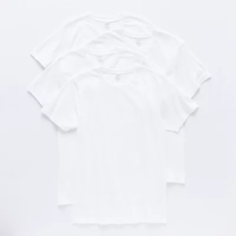 Van Heusen Mens 4 Pack Short Sleeve Crew Neck T-Shirt