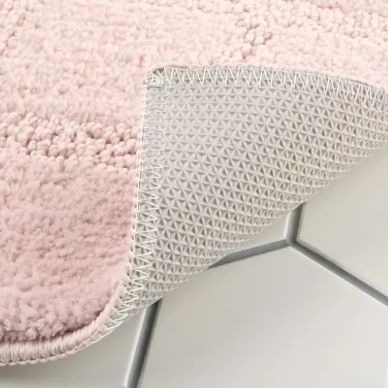 Town And Country Windowpane Blush Bath Rug