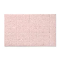 Town And Country Windowpane Blush Bath Rug