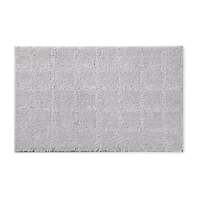 Town And Country Windowpane Grey Bath Rug