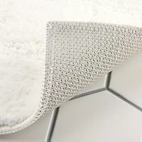 Town And Country Windowpane White Bath Rug
