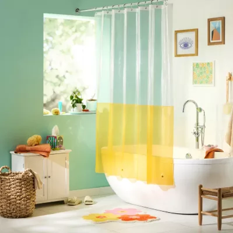 Town And Country Ciara Yellow Shower Curtain