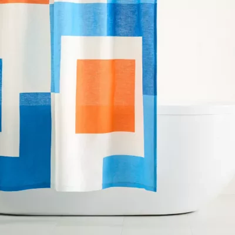 Town And Country Lucy Orange Shower Curtain
