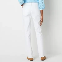 St. John's Bay Womens Mid Rise Straight Leg Jean